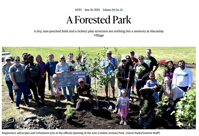 A Miyawaki Forest for Macaulay Village Park, Picton